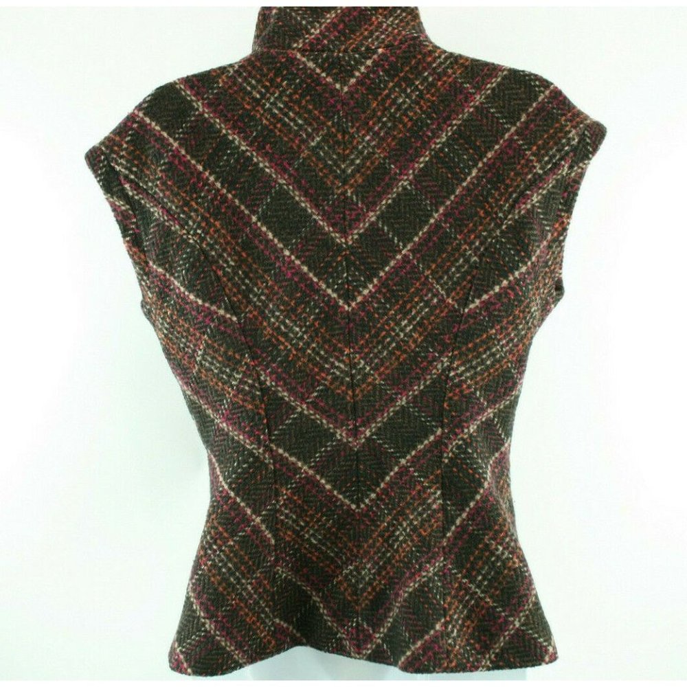 Cabi Womens Sz S Sweater Tweed Style 691 Tie Front Chunky Cardigan Sleeveless - Picture 6 of 10